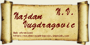 Najdan Vugdragović vizit kartica